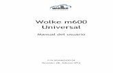 Wolke m600 Universal - Videojet · ii Rev AB Manual del usuario de Wolke m600 Universal Para los clientes de Canadá Emisiones: el equipo cumple con la norma canadiense ICES-003 04,