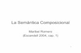 La Semántica Composicional · SEMANTICA Significado de la oración per se PRAGMATICA Inferencias basadas en el contexto de enunciación. Title: Escandell-ch1-v2.ppt Author: Maribel