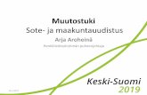 Sote- ja maakuntauudistus · –Keski-Suomen SOTE 2020 Lähiesimiestyön ammattitutkinto (4 ryhmää + sekaryhmiä yhteensä n. 100 + mentorointi) • Tuotekehitystyön erikoisammattitutkinto
