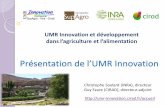 Presentation UMR Innovation · Des défis et des opportunités Les enjeux qui nous interpellent : Production agricole, sécurité alimentaire, souveraineté alimentaire au Nord et