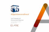 #Opinionendirect - ELABE · Pour rappel, « seuls » 51% des électeurs de 1er tour d’EmmanuelMacron et 44% de ceux de François Fillon se montraient favorables à la réforme de