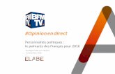 #Opinionendirect - ELABE€¦ · #Opinion. en. direct Personnalités politiques : le palmarès des Français pour 2016 Sondage ELABE pour BFMTV 21 décembre 2016