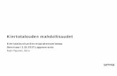 Kiertotalouden mahdollisuudet · 2017-10-05 · Kiertotalouden kiinnostavimmat on Sitran kokoama lista, jolla esitellään Suomen inspiroivimmat kiertotalouden yritysesimerkit. Vuoden