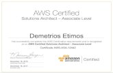 Demetrios Etimos - WordPress.com€¦ · Demetrios Etimos December 18, 2015 Certificate AWS-ASA-12442 December 18, 2017