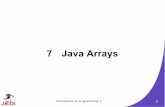 7 Java Arraystutorialjava.tripod.com/java/array.pdf · 2006-09-17 · Introduction to Programming 1. 4. Introduction to Arrays In Java and other programming languages, there is one