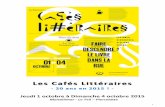 Les Cafés Littéraireslescafeslitteraires.fr/wp-content/uploads/2015/07/... · 2016-03-18 · 1 Les Cafés Littéraires ‐ 20 ans en 2015 ! ‐ Jeudi 1 octobre à Dimanche 4 octobre
