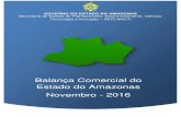 Balança Comercial do Amazonas · 2019-07-05 · A Balança Comercial do Estado do Amazonas registrou valores de exportações e importações no mês de novembro de 2016 na ordem