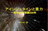 アインシュタインと重力 - 京都大学shimin.kouenkai/lec20151122/sasaki.pdf · ニュートン重力 （万有引力） • 天体の運動を支配する • 地球（惑星）の運動を支配する