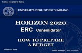 Divisione Servizi per la Ricerca - unimi.it · HORIZON 2020 - ERC CoG F.P. Horizon 2020 (2014- 2010) is the financial instrument implementing the Innovation Union, a Europe 2020 flagship