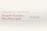 Restituzione Erasmus Plus K1 - Collegio Docenti …Restituzione Erasmus Plus K1 - Collegio Docenti 13/12/2016 Progetto Erasmus Plus Partycipate Prof. Silvio Giorgi Prof. Paolo Palumbo