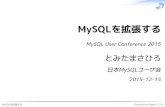 MySQL User Conference 2015 - Rabbit Slide Show · MySQLを拡張する Powered by Rabbit 2.1.9 自己紹介 日本MySQLユーザ会代表 MySQL 3.21 の日本語対応 (1998) MySQLのRubyバインディング作成