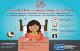 Sick with Chikungunya, Dengue or Zika? · Sick with chikungunya, dengue, or Zika? S ay , See your doctor if you develop a fever with: Muscle or joint pain Headache or pain behind