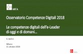 Osservatorio Competenze Digitali 2018 Le competenze ... · e-Leadership: qualche indicazione rispetto al saper creare valore dalle traiettorie della digitalizzazione La ricerca di