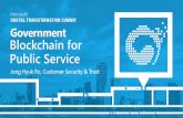 Blockchain for Public Service · • 세계최초블록체인 기반정부기획 • 2016년30개부처 참가위원회구성 • 비자신청, 청구서 지불, 라이선스갱신