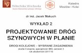 PROJEKTOWANIE DRÓG SZYNOWYCH W PLANIEzits.pwr.wroc.pl/makuch/dkwz_W2.pdf · 2018-04-06 · (równanie parametryczne klotoidy w postaci szeregów) • a2 niekiedy we wzorach jest