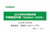 2018年9⽉期決算 中期経営計画「Gakken 2020」 · 前中計振り返り＜全社戦略経営⽬標＞ 18年9⽉期 実績 1,070 36 3.4% 30 2.9％ 8.1% 21.4％ 18年9⽉期