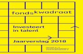 Investeert in talent Jaarverslag 2018 - Fonds Kwadraat...Productie nieuwe collectie Ninamounah Langestraat (1991) studeerde in 2017 af in Fashion Design aan de Gerrit Rietveld Academie