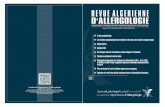 REVUE ALGERIENNE D'ALLERGOLOGIE · Académie Algérienne d’Allergologie REVUE ALGERIENNE D'ALLERGOLOGIE Organe oﬃciel d'expression de l'Académie Algérienne d'Allergologie Revue