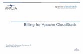 Billing for Apache CloudStack - events.static.linuxfound.org · apache cloudstack public cloud infrastructure cloud service providers billing main components metering – apache cloudstack
