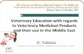 Veterinary Education with regards to Veterinary Medicinal ... · Veterinary Pharmacology and Therapeutics. Furthermore, it is impossible to cover all of this material within 140 contact