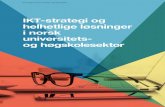 IKT-strategi og helhetlige løsninger i norsk …...IKT-strategi for norsk universitets- og høgskolesektor / Om nåsituasjonen – fra IKT-tjenester til digitalisering 3 Målbilder