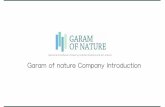 Garam of nature Company Introduction · pack test with the non-woven fabric treated with low a) before test b) after test 5 5 5 .1 .1 0 50 100 O.C (mg/ml) Vit C (ug/ml)) 개발원료O.C