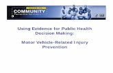 Using Evidence for Public Health Decision Making: Motor ... · • Using Evidence for Public Health Decision Making: Motor Vehicle-Related Injury Prevention . 2 . Introduction. This