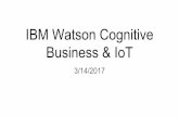 IBM Watson Cognitive Business & IoT - Amazon S3Watson+Cog… · IBM Watson Cognitive Business & IoT 3/14/2017. Bryan Knouse Bryan.knouse@gmail.com @bryanknouse responsive.co. AI Where