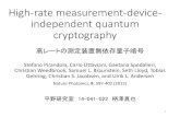 High-rate measurement-device- independent …qo.phys.gakushuin.ac.jp/en/dairinkou/dairinkou17/Shinya...High-rate measurement-device-independent quantum cryptography 高レートの測定装置無依存量子暗号