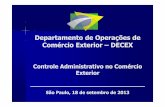 Departamento de Operações de Comércio Exterior – DECEXaz545403.vo.msecnd.net/uploads/2013/09/Apresentação-Controle-Administrativo-no...por meio do SISCOMEX Sistema informatizado
