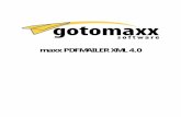 maxx PDFMAILER XML 4maxx PDFMAILER XML 4.0 5 Einführung Über maxx PDFMAILER XML 4.0 maxx PDFMAILER erzeugt einfach per Ausdruck Dateien im PDF-Format, vergibt automatisch einen Dateinamen