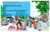 Digital Infrastructure and Connected Cloud Services...För att lägga till bakgrundsbild; högerklicka på den grå rutan, välj Formatera figur, välj Bild eller strukturfyllning,
