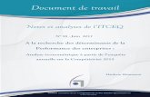 Notes et analyses de l’ITCEQ...Document de travail Institut Tunisien de la Compétitivité et des Etudes Quantitatives Notes et analyses de l’ITCEQ N 58 –Juin 2017 A la recherche