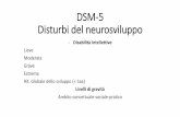 DSM-5 Disturbi del neurosviluppo - unich.it...DSM-5 Disturbi del neurosviluppo-Disabilità intellettiveLieve Moderata Grave Estrema Rit. Globale dello sviluppo (< 5aa) Livelli di gravità