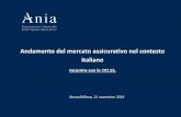 Andamento del mercato assicurativo nel contesto italiano · 2018-12-11 · Andamento del mercato assicurativo nel contesto italiano. Roma/Milano, 21 novembre 2018. Incontro con le