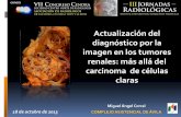 Actualización del diagnóstico por la imagen en los tumores renales… · 2013-11-14 · Cáncer renal: generalidades 3 % de neoplasias malignas Masa abdominal, dolor en flanco y