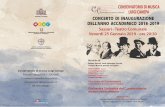 CONSERVATORIO DI MUSICA - Sassari · Per prenotazioni: Conservatorio di musica Luigi Canepa Piazzale Cappuccini 1 - 079 296447 - 079 296445 Musiche di Mozart, Rossini, Verdi, Mascagni,