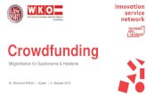 Crowdfunding - WKO.at Crowdfunding ersetzt nicht sondern ergأ¤nzt bestehende Finanzierungen Crowdfunding