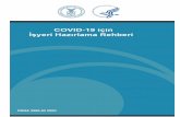 COVID-19 İÇİN İŞ YERLERİNİN HAZIRLANMASI …...COVID-19 İÇİN İŞ YERLERİNİN HAZIRLANMASI KILAVUZU Giriş Coronavirus Hastalığı 2019 (COVID-19), SARS-CoV-2 virüsünün