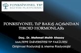 Jinekolojik girişimsel işlemler · TIROID HORMONLARı Doç. Dr. Mehmet Mahir Atasoy ... tiroid hormon sentezinde azalmaya neden olur. • Demir eksikliği tedavisi önce yapılırsa