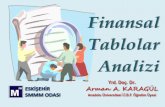 Finansal Tablolar Analizi -  · 2017-03-15 · Oran Analizi 4 . 5 . Bilanço Bilanço işletmenin mali durumunu gösteren bir tablodur. İşletmenin sahip olduğu varlıkları ve