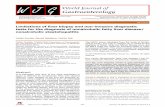 Limitations of liver biopsy and non-invasive diagnostic ... · present. This section of the review focuses on diagnostic imaging methods and scoring systems for fatty change of the