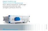 R&S®ENV216 Two-Line V-Network For disturbance voltage measurements on single … · 2019-05-26 · Two-Line V-Network For disturbance voltage measurements on single-phase EUTs. The