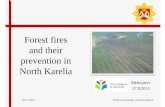 Forest fires and their prevention in North Karelia · Esittely Ville Leinonen Palomestari ... 29.5.2009 Ilomantsi Forest Fire Under Control Efforts continued on Friday evening to