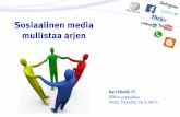 Sosiaalinen media mullistaa arjen - Elisa Saunalahtikarielk/Sosiaalinen media mullistaa arjen 2015-03-26.pdf · Sosiaalinen media mullistaa arjen 1. Mediankäyttö Suomessa 2. Digiajan