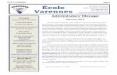 ECOLE VARENNES Page 1 École Varennes · ECOLE VARENNES Page 4 Kindergarten Informa on Evening An informa on mee ng will be held for parents of chil‐ dren who will be entering Kindergarten