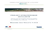 RESUME VOLETS 1-4-5 PROJET STRATEGIQUE 2014-2018 · 2015-02-02 · portuaires insuffisantes constatées pour les flux principaux du port que sont les conteneurs. L’organisation
