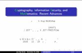 Cryptography, Information Security, and …coop-math.ism.ac.jp/files/231/20161219_Nuida.pdf2016/12/19  · Cryptography, Information Security, and Mathematics: Recent Advances 縫田