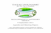 1.0 TP COVERPAGE MTG 56 8-9 SEP 11 19 OCT 11 FINAL · Tatau Pounamu Meeting Papers Table of Contents 8 September 2011 TABLE OF CONTENTS AGENDA DISCLOSURES OF INTEREST MINUTES FROM