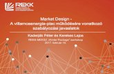 Market Design - A villamosenergia-piac működésére ... · Market Design - A villamosenergia-piac működésére vonatkozó szabályozási javaslatok Kaderják Péter és Kerekes